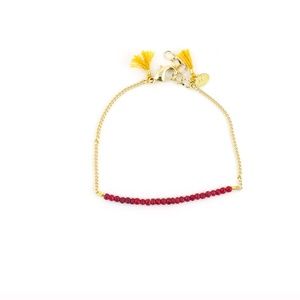Shashi Ruby Natasha Chain Bracelet NWT